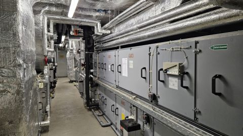 Blick in die Lüftungszentrale des Müritzeums