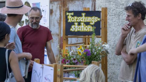 An der Forscherstation können Besucher viel über Fledermäuse lernen